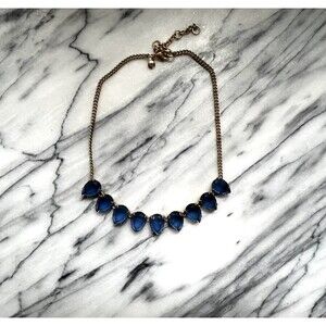 J. Crew blue rhinestone statement necklace